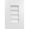 Ekena Millwork Vertical Surface Mount PVC Gable Vent: Non-Functional, w/ 3-1/2"W x 1"P Standard Frame, 12"W x 18"H GVPVE12X1801SN - alternate 1